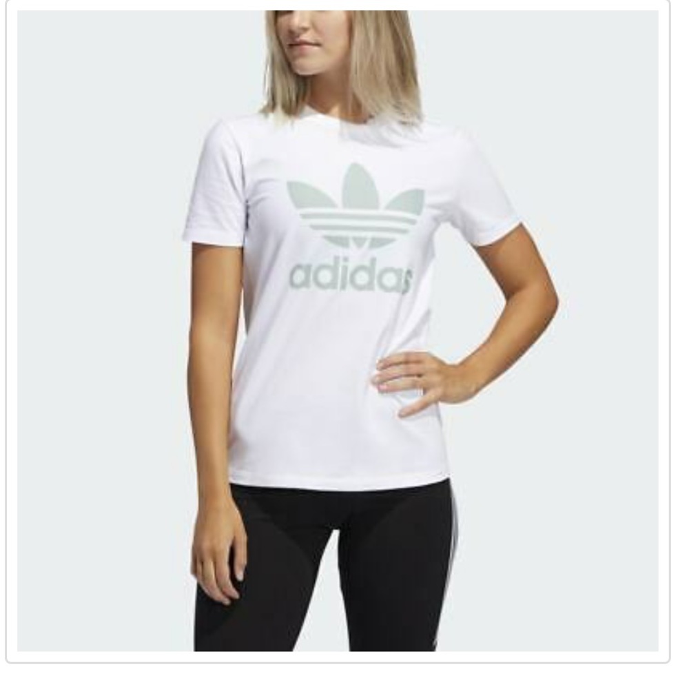 Adidas originals trefoil mint tee shirt